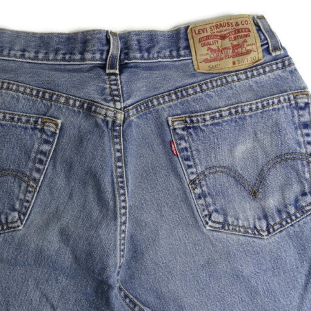 Levi's Jeans Men's 34 x 30 Comfort Fit 560 Taper Leg Blue Denim Pants